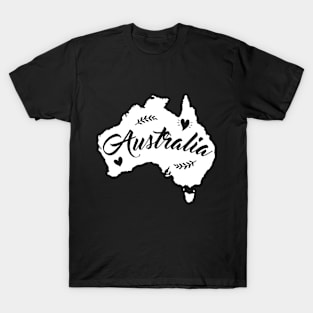 Australia Map Travel & Animal Lover State Home Australian T-Shirt